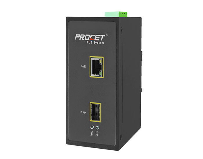 PT-PSE105GWS-AC 工业级光纤PoE供电器